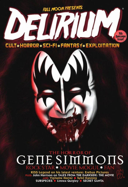Gene Simmons - Delirium Magazine #9 (cover art and interview by Brian Steward) - signed by BS - Fantasm Media