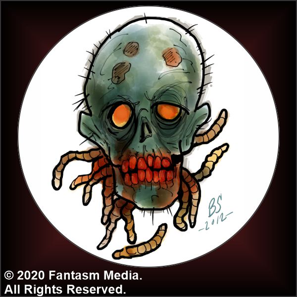 Maggot Head 1.5" Button - Fantasm Media